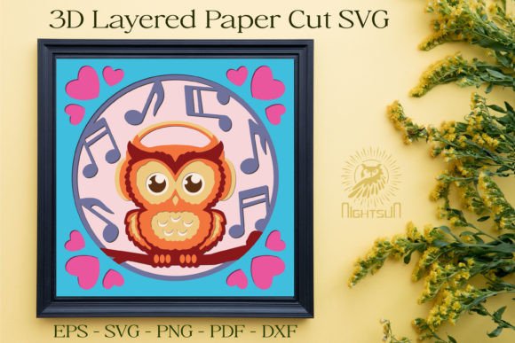 Bringing Depth to Paper: The Magic of the Cute Owl 3D Papercut SVG
