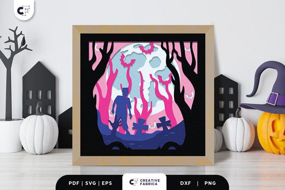 Bringing the Eerie Allure of a Haunted Night Forest 3D Light Box SVG to Life