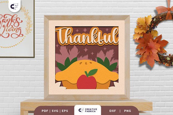 Crafting a Thanksgiving Apple Pie 3D Shadow Box for Holiday Decor