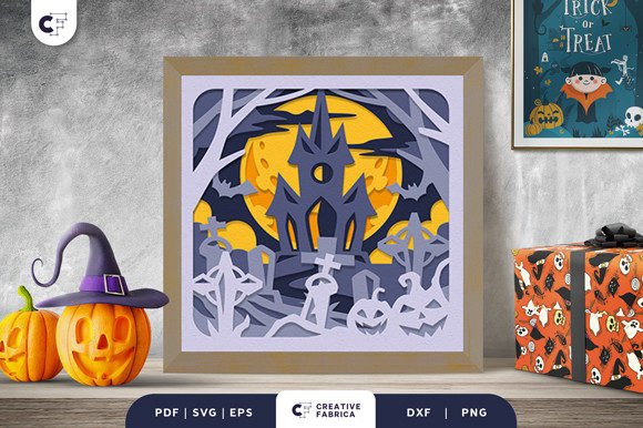 Crafting Atmospheric Depth with the Haunted Graveyard 3D Light Box SVG