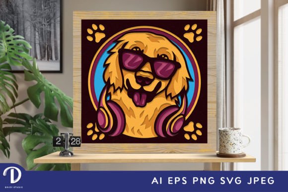 Crafting Depth: A Practical Look at the Funny Golden Retriever 3D Shadow Box
