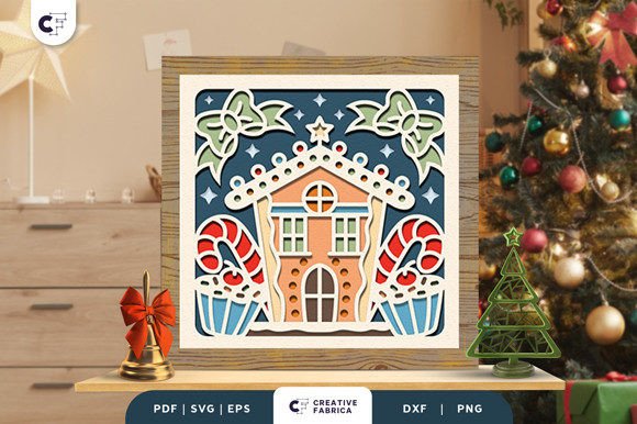 Crafting Holiday Magic with the Cookies House 3D Shadow Box SVG