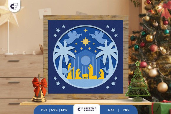 Creating a Radiant Nativity Scene 3D Layered Paper Cut for Your Home