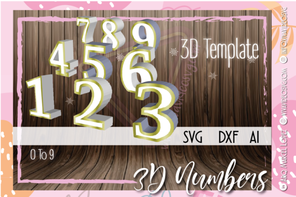 Elevate Designs with 3D Numbers 0 to 9