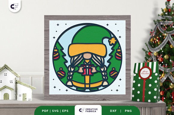 Elevate Holiday Design with 3D Gnome SVG