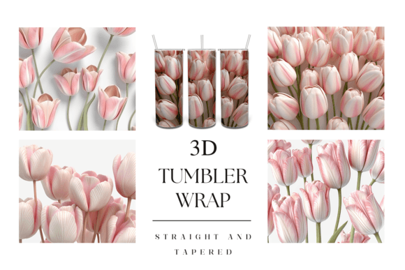 Elevate Your Sublimation Business with the 20oz 3D Tulip Flower Tumbler Wrap Set