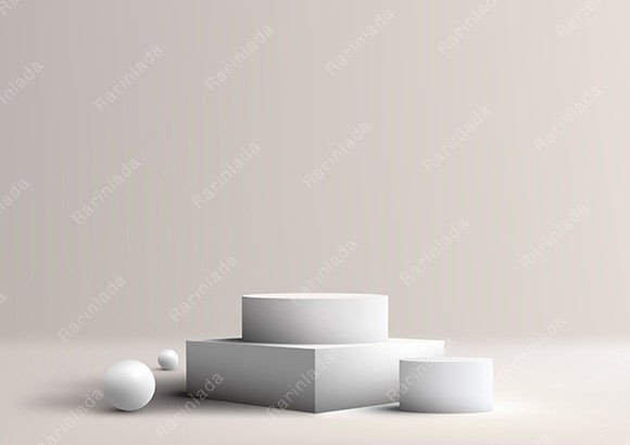 Elevating Visual Storytelling with a 3D Realistic Group of White Podium Stand