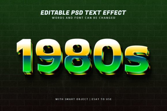 Evaluating the Green 3D Retro Text Effect Editable PSD for Modern Design Workflows