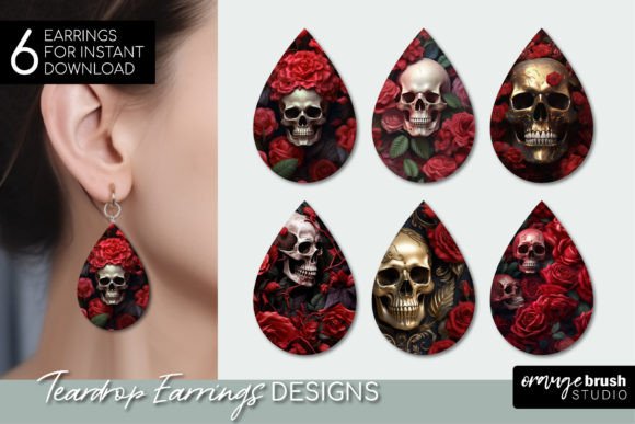 Evaluating the Skull 3D Teardrop Earring Sublimation Bundle for DIY Jewelry