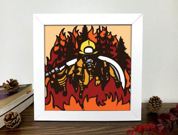 Firefighters Shadow Box 3D Svg: A Creative Tribute