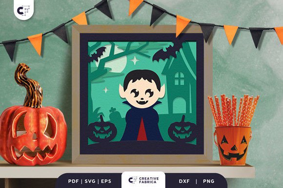Integrating the Cartoon Vampire 3D Paper Cut Light Box into Your Creative Workflow