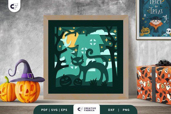 Mastering the Spooky Black Cat 3D Shadow Box SVG for Professional Halloween Decor