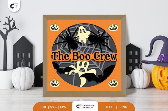 Unleash Halloween Depth with The Boo Crew Spider Web 3D SVG