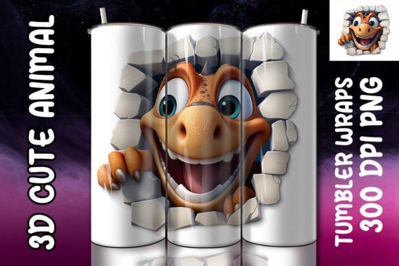 Unlocking Creativity with the 3D Cute Dinosaur Tumbler 6 Design Bundle