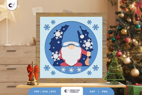 Winter Gnome 3D Paper Cut SVG: A Layered Craft Guide